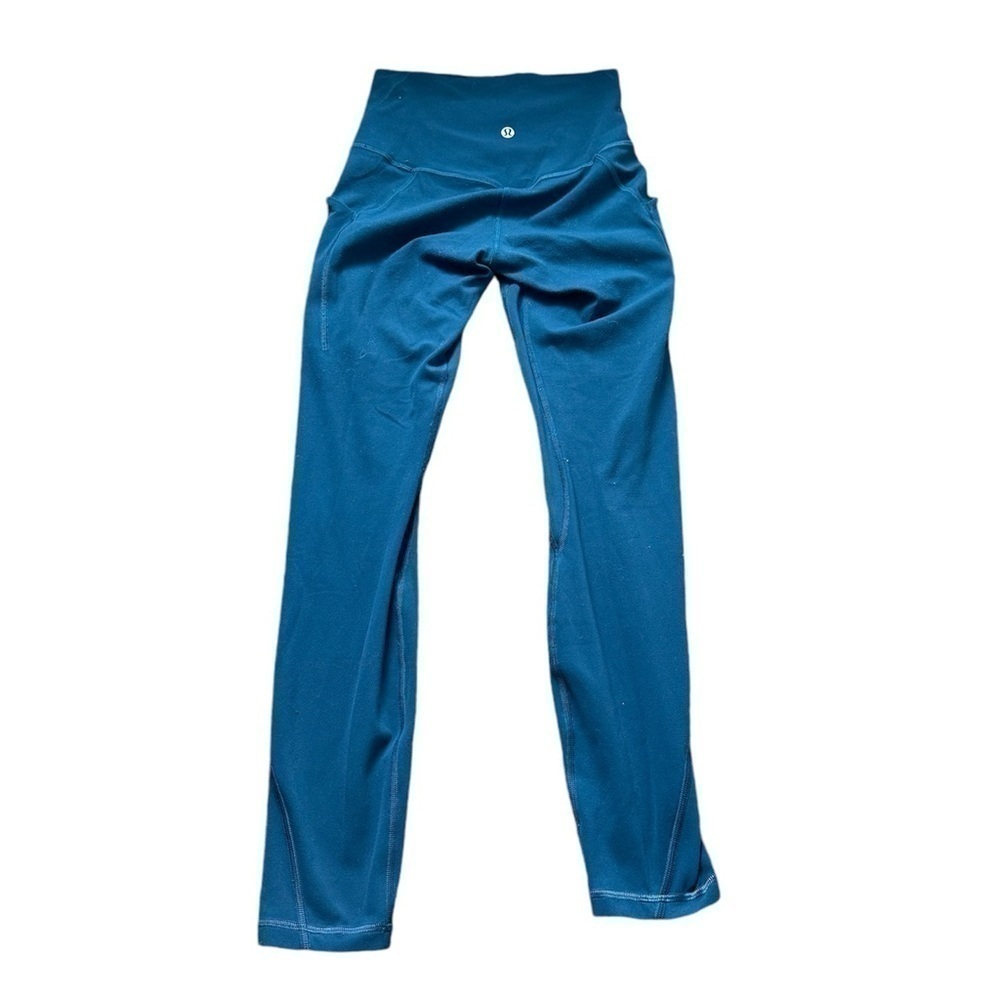 Lululemon Align High Rise Crop with Pockets 25" Size 2 Blue - Picture 3 of 10